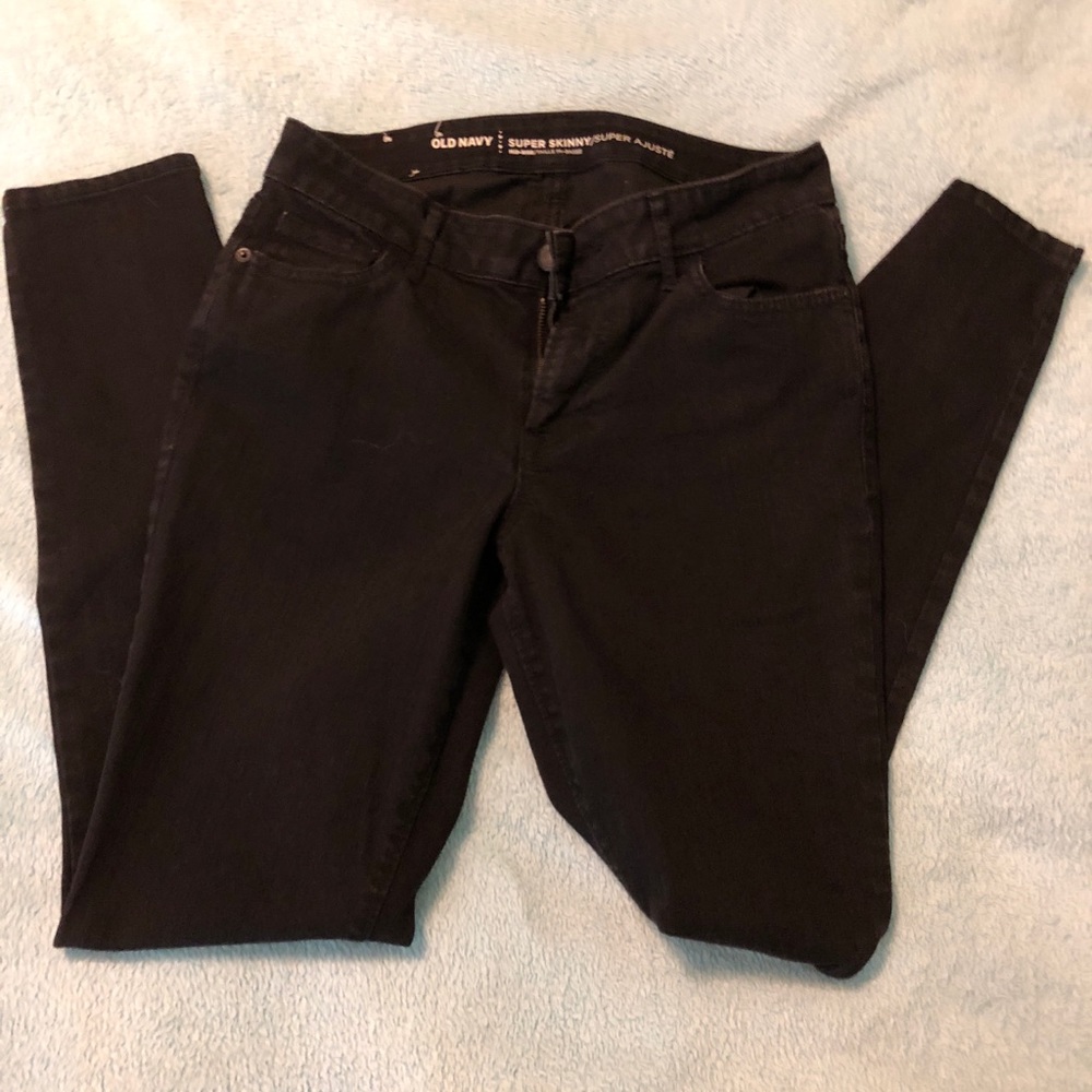 Old Navy Super Skinny Mid-Rise Jeans BLACK